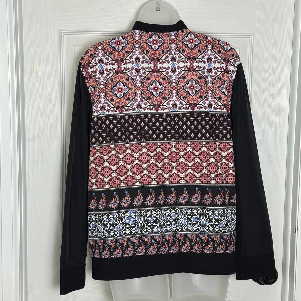 Rafaella Weekend Boho Paisley Medallion Print Lightweight Bomber Jacket M - Picture 2 of 11